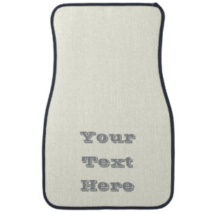 Yellow Soft Pale White Pastel Solid Color Car Floor Mat