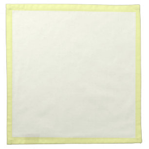 Yellow Soft Pale White Pastel Solid Color Cloth Napkin