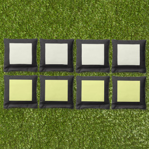 Yellow Soft Pale White Pastel Solid Color Cornhole Bags