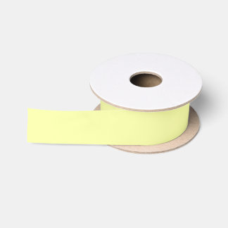 Yellow Soft Pale White Pastel Solid Color Satin Ribbon