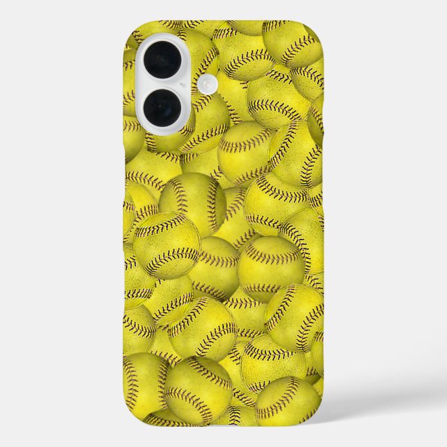 Yellow Softball Background Case-Mate iPhone Case (Back)