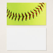 Yellow softball ball (Front & Back)