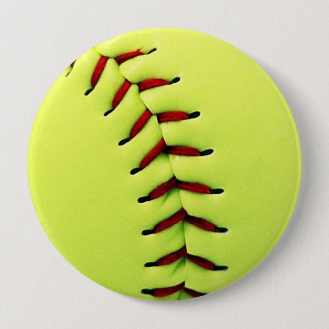 Yellow softball ball button (Front)