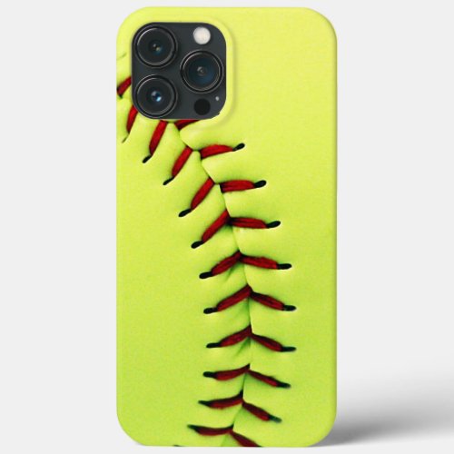 Yellow softball ball  iPhone 13 pro max case