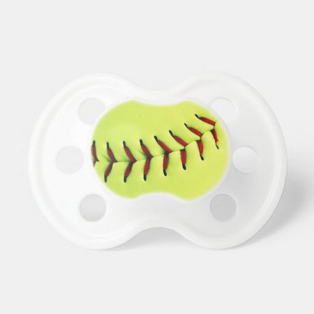 Yellow Softball Ball Pacifier