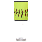 Yellow softball ball table lamp (Left)