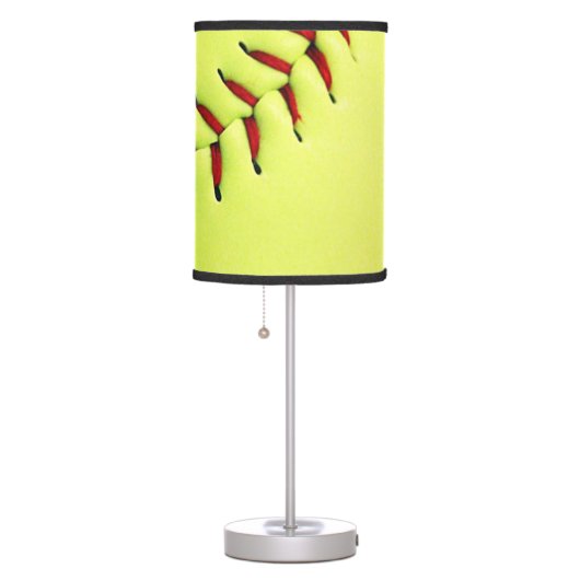 Yellow softball ball table lamp (Right)