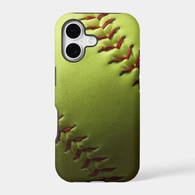 Yellow Softball Black Fade Iphone Case (Back)