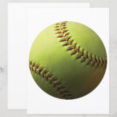 Yellow Softball Blank Cutout (Front/Back)
