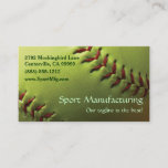 Yellow Softball Business Card
