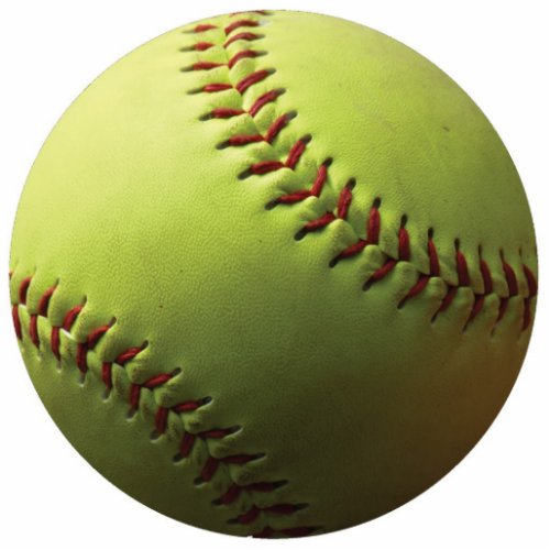 Yellow Softball Cutout