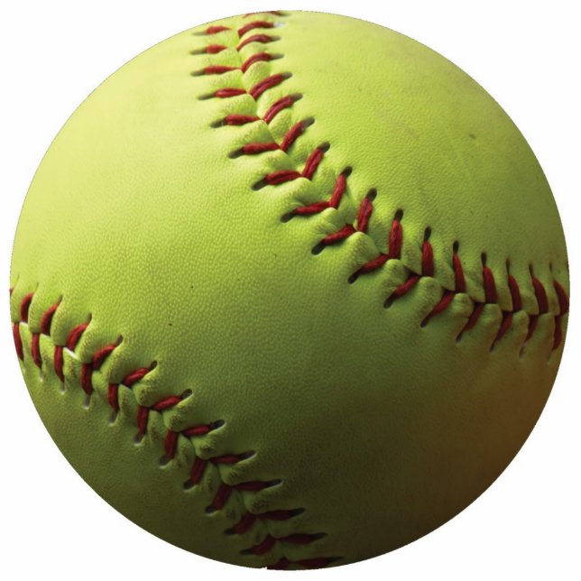 Yellow Softball Cutout (Front)