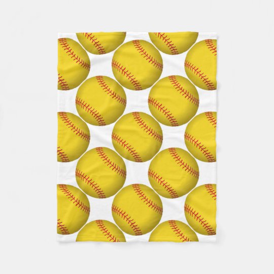 yellow softball fleece blanket zazzle com