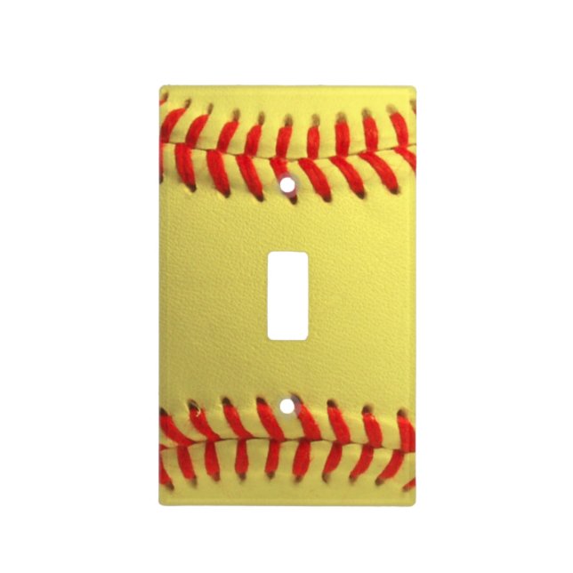 Yellow Softball Light Switch Cover (Front)