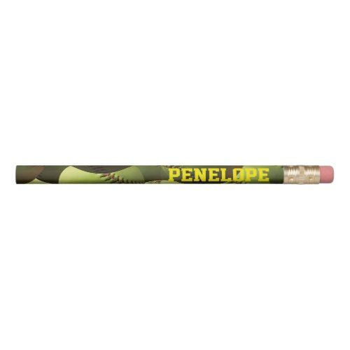 Yellow Softball Patterned Pencil