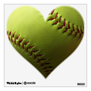 Yellow Softball Photo Capture Wall Sticker
