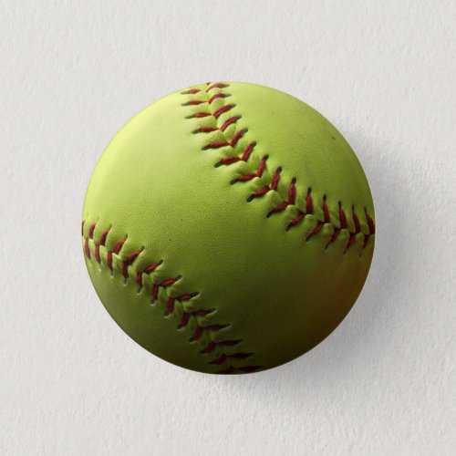 Yellow Softball Single Button