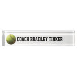 Yellow Softball Sports Name Plate