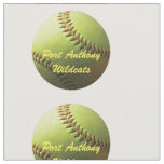 Yellow Softball Team Name Fabric