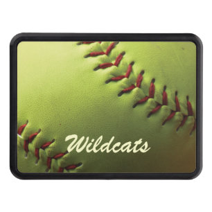 Yellow Softball Trailer Hitch Cover