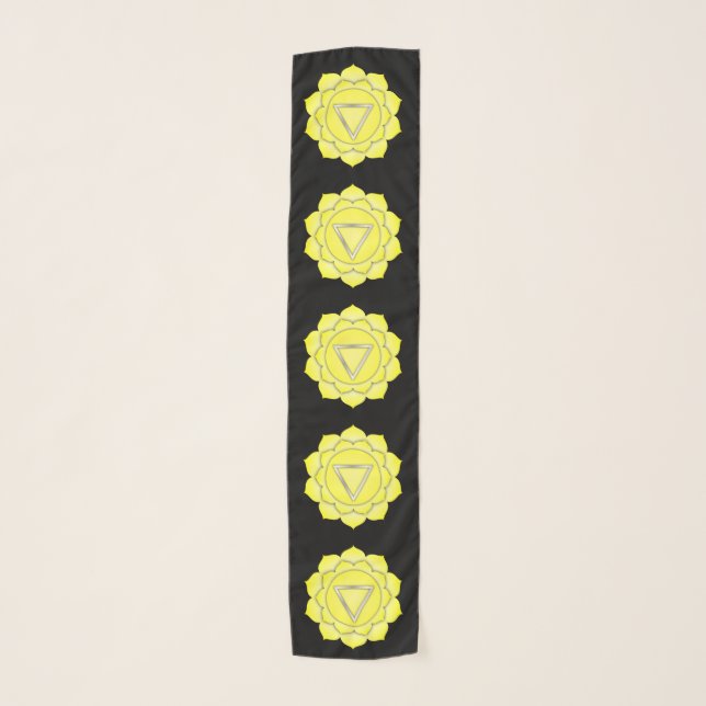 Yellow Solar Chakra Metaphysical Spiritual Zen Scarf (Front)