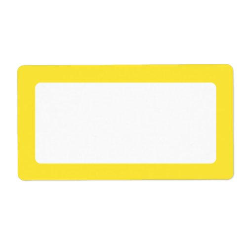 Yellow solid color border blank label