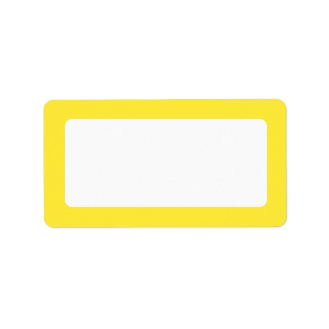 Yellow solid color border blank label (Front)