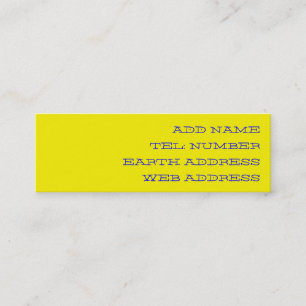 Yellow solid color business card