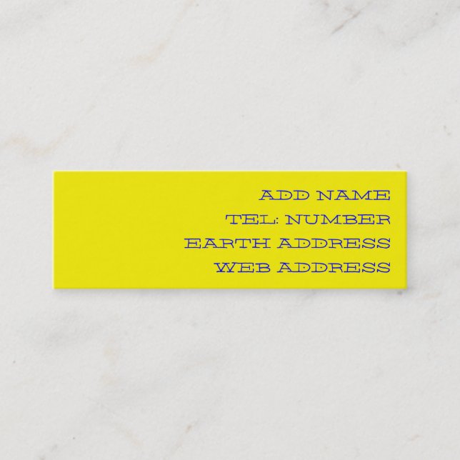 Yellow solid color business card (Front)