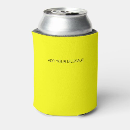 Yellow Solid Color Can Cooler 