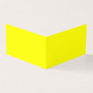 Yellow Solid Color Folded Business Card