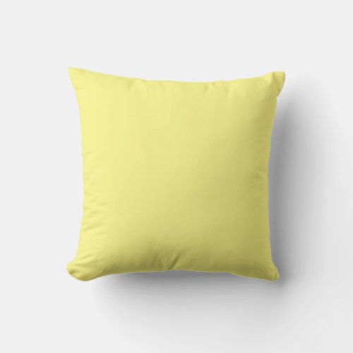 Yellow solid color light_medium throw pillow