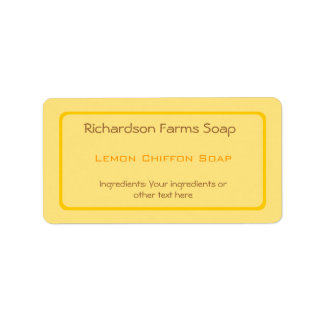 Yellow Solid Color Soap Label