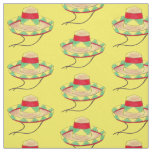 Yellow Sombrero Hat Mexico Cinco de Mayo Fiesta Fabric