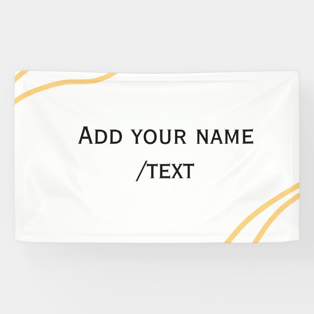 Yellow Spanish border name message text lines  Banner (Horizontal)