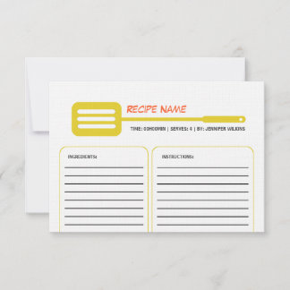 Yellow Spatula Recipe Card