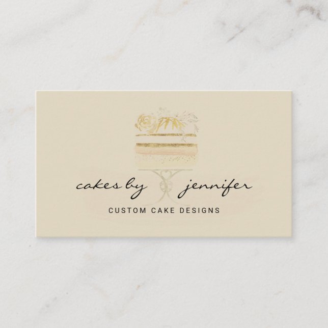 Yellow specialty ingredients baking supplies store business card (Front)