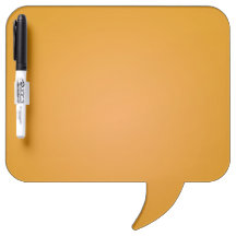 Yellow speech bubble-shaped dry erase board 