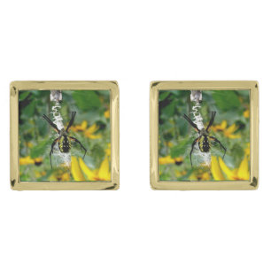 Yellow Spider Cufflinks