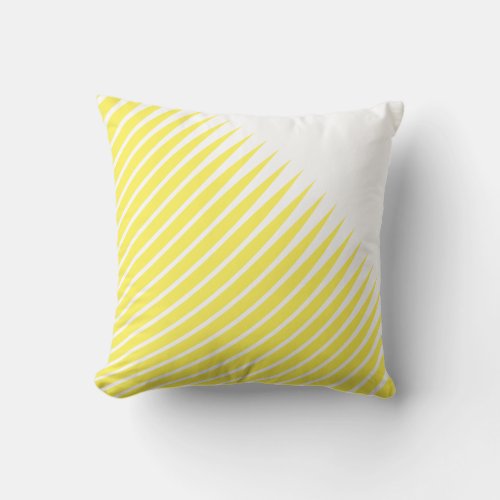 Yellow Spikes Leaf Patterns Abstract Custom Colors Throw Pillow