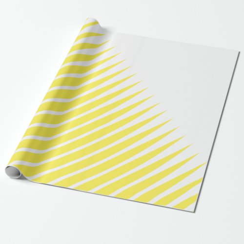 Yellow Spikes Leaf Patterns Art Christmas Holiday Wrapping Paper