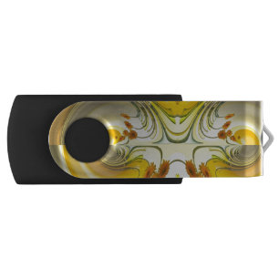Yellow Spin Design USB Flash Drive