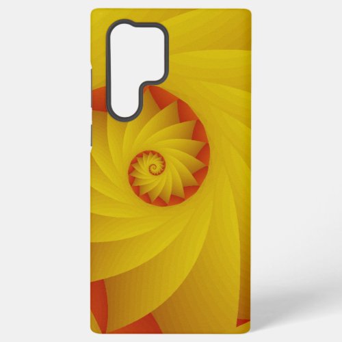 Yellow Spiral abstract phone case