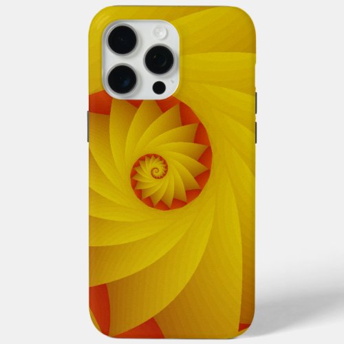 Yellow Spiral abstract phone case