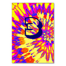 Yellow Spiral Tie Dye Wedding Table Three