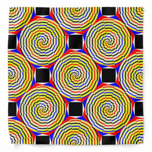 Yellow Spirals by Kenneth Yoncich Bandana
