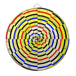 Yellow Spirals by Kenneth Yoncich Dart Board