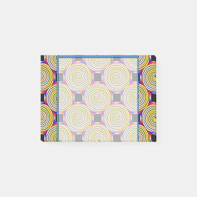 Yellow Spirals by Kenneth Yoncich Post-it Notes (Front)