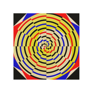Yellow Spirals by Kenneth Yoncich Wood Wall Art