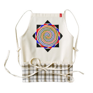 Yellow Spirals Zazzle HEART Apron